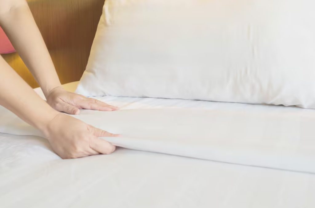 disposable bed sheets ((Shijingcheng Non-Woven Products) ; bath towels (Eliya Hotel Linen)